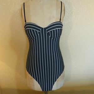 Striped One Piece Swimsuit